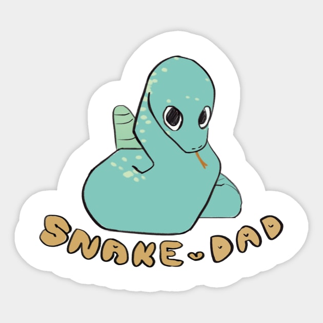 Full Time Snake Dad Sticker by Cute